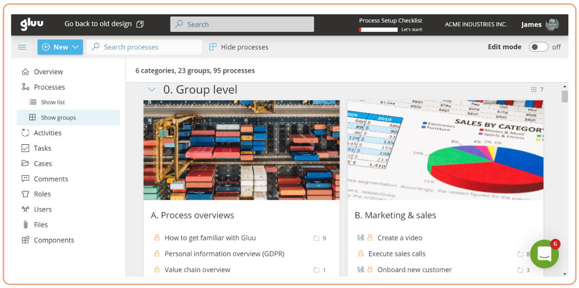 Processes as groups - process hierarchy in Gluu