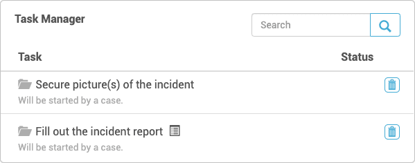 Secure information tasks in Gluu
