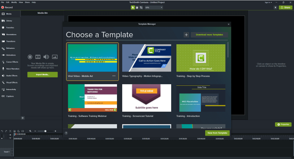 Camtasia  screen recording software