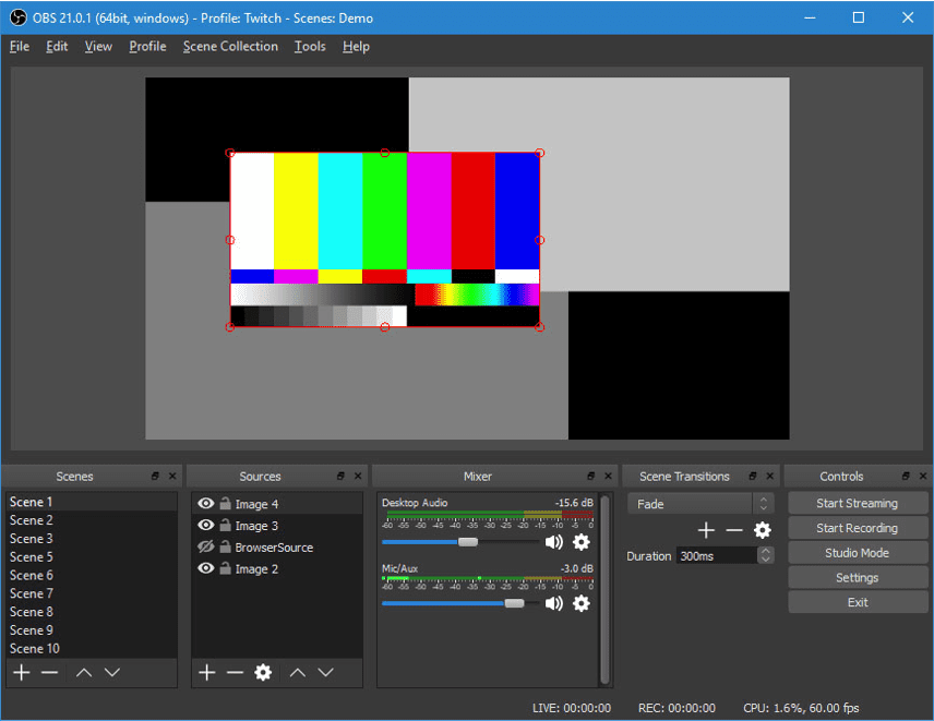 OBS Studio screen recording software